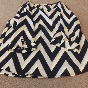 Black and white Chevron blouse